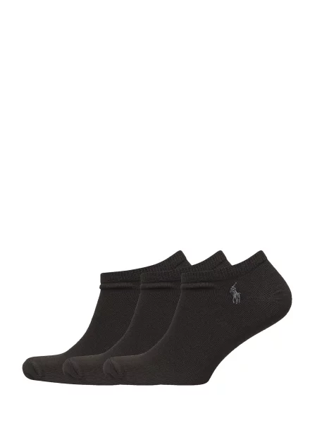 Polo Ralph Lauren skarpety do obuwia sportowego pakowane po 3 szt. Mężczyźni jednolity ONE SIZE czarny