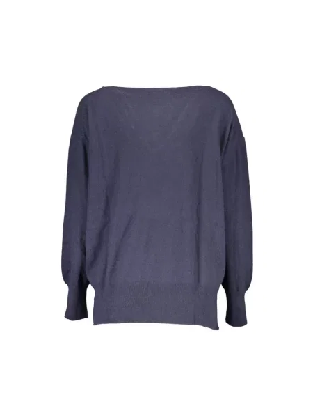 Sweter North Sails wełniany z długim rękawem niebieski