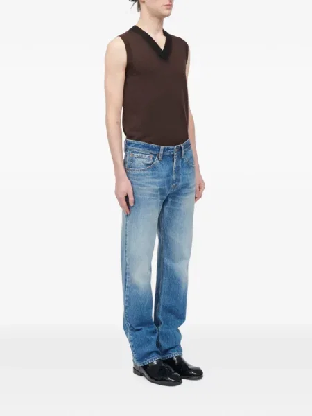Traperice ravnih nogavica Mm6 Maison Margiela plava