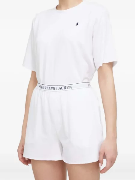 Slip de baie Polo Ralph Lauren cu imagine din jerseu alb