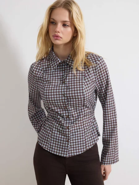 Trendyol Bluză deschis / mov vânătă / mauve albastru