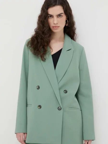 Піджак Lovechild Arizona двобортний однотонний зелений