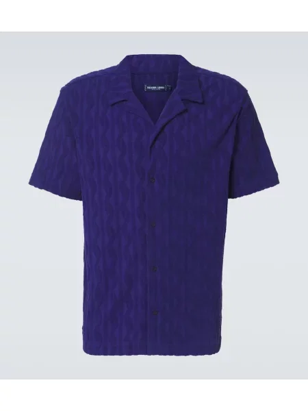 Cămașă Frescobol Carioca din material terry albastru