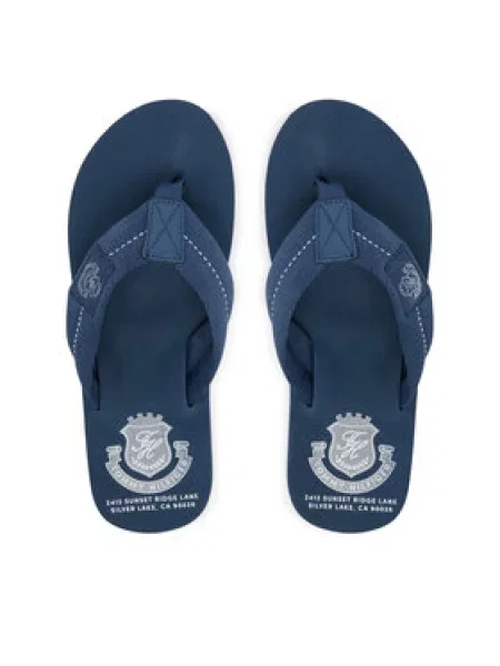 Tommy Hilfiger Šlepetės per pirštą Patch Hilfiger Beach Sandal mėlyna