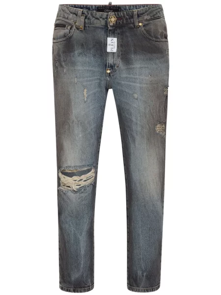 Дънки straight leg Philipp Plein сиво