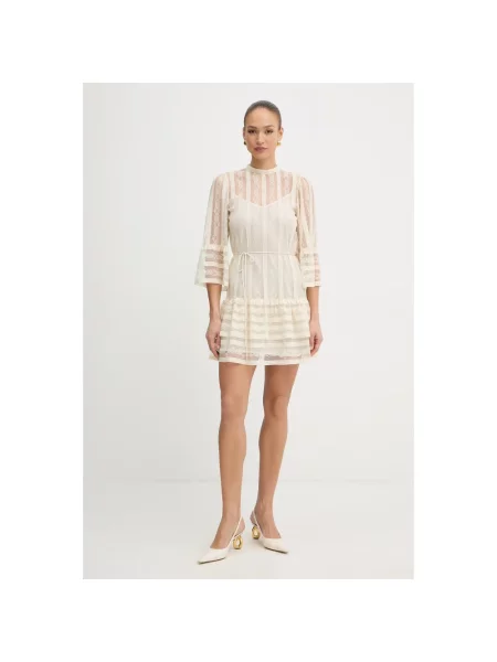 Twinset sukienka babydoll beżowa