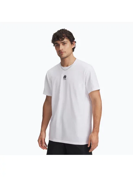 Koszulka Under Armour Curry Hvyweight Logo white/black biała