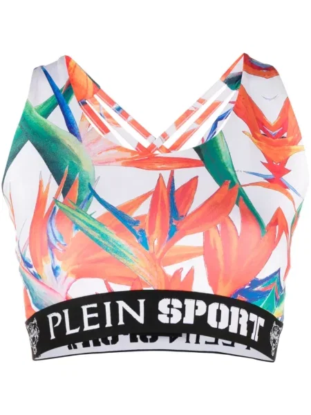 Sutien Plein Sport cu imagine alergare alb