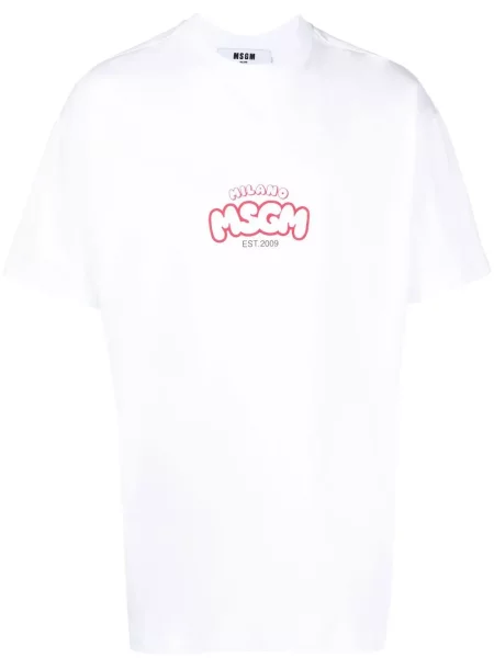 Tričko Msgm s potiskem bílé