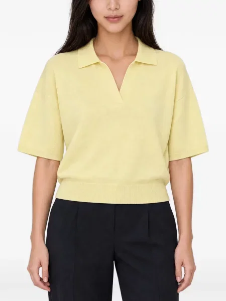 Scurt tricou polo Soeur galben