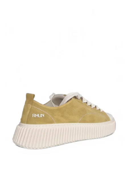 Sneakerși Rhun din piele de căprioară cu platformă galben