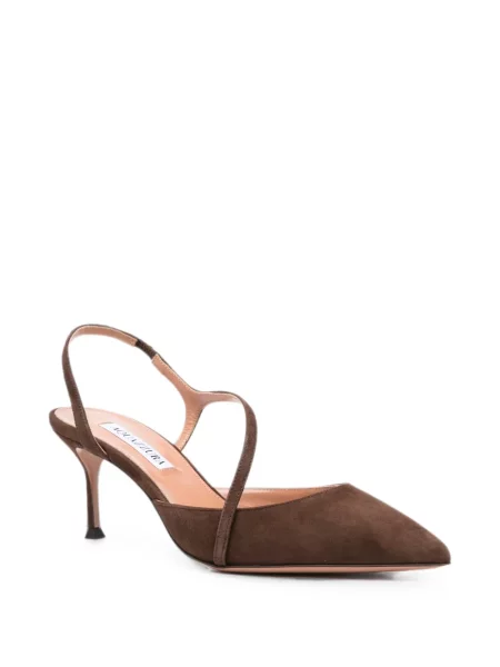 Pantofi cu toc Aquazzura slingback maro