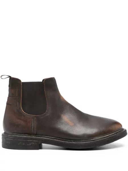 Botine Moma din piele maro