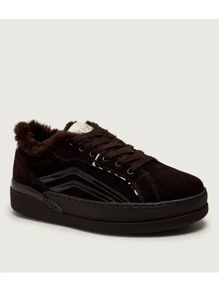 Liu Jo Căptușite sneakers Lena 02 | piele întoarsă | shearling maro
