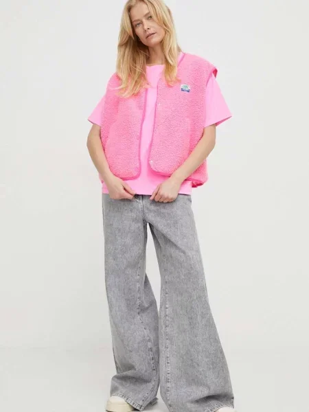 American Vintage bezrękawnik VESTE AMPLE różowa