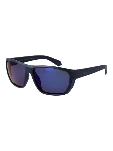 Okulary przeciwsłoneczne Polaroid PLD matte blue/blue mirror polarized niebieskie