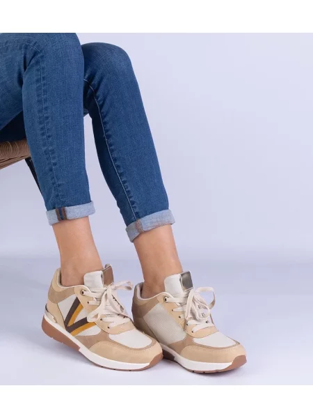 Sneakerși D/ceo cu pană maro