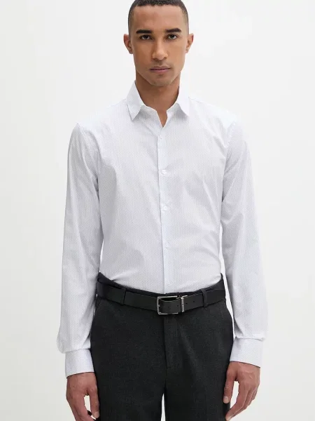 Calvin Klein cămașă bărbătească cu alb