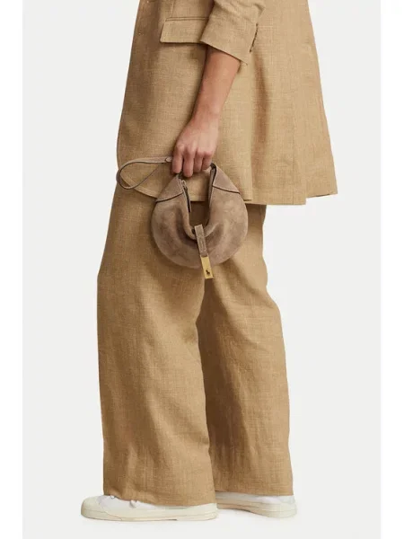 Geanta hobo Polo Ralph Lauren din piele bej