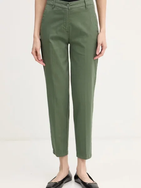 United Colors of Benetton hlače z elastanom zelena