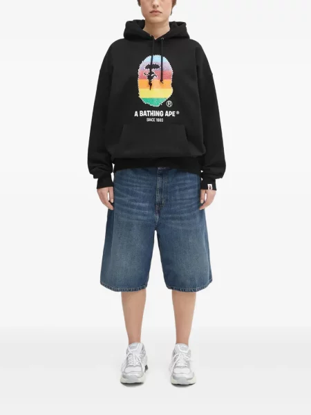 Hanorac cu glugă A Bathing Ape® negru