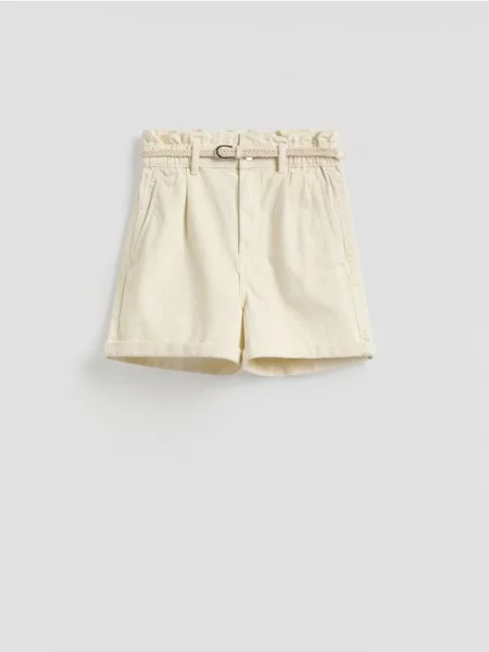 Reserved Pantaloni scurți din denim cu cordon nude
