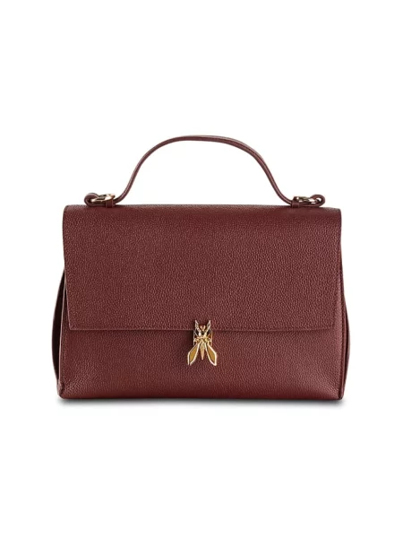 Torebka crossbody Patrizia Pepe skórzana brązowa