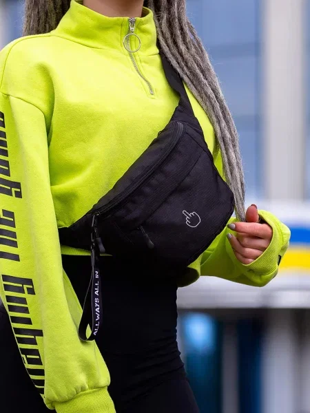 Поясная сумка Without черная