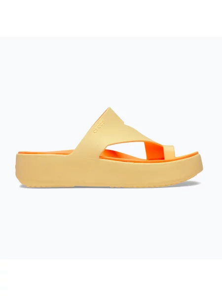 Șlapi pentru femei Crocs Getaway Platform Toe Loop golden hour