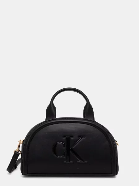 Calvin Klein geantă crossbody pentru femei cu imitație de piele negru