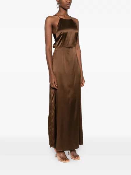 Rochie maxi The Garment de costum maro