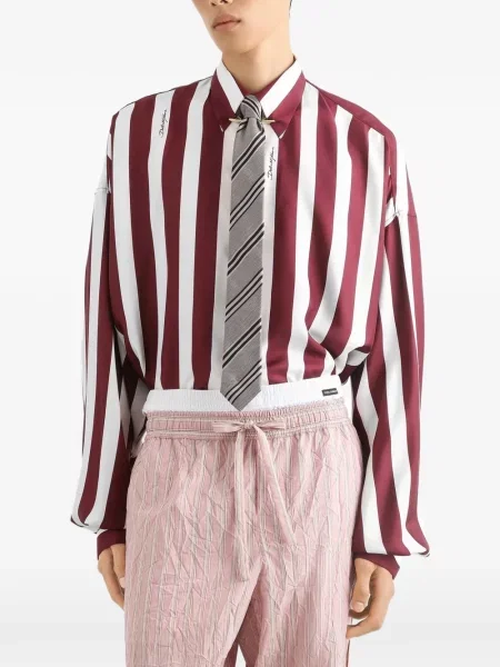 Cămașă Dolce & Gabbana cu dungi alb
