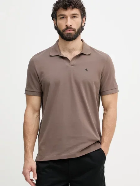 Calvin Klein Jeans πόλο Ανδρικό καφέ
