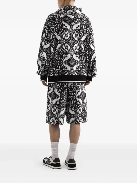 Majica s kapuljačom Dolce & Gabbana s printom crna