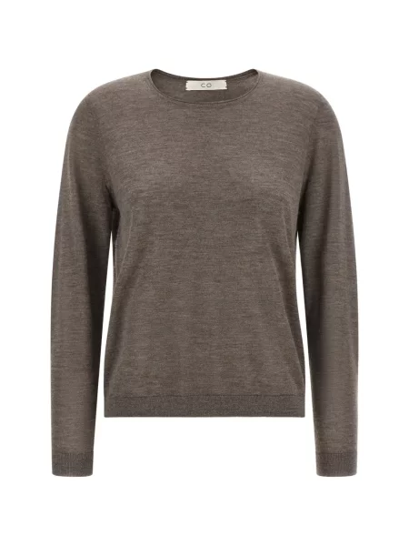 Lung tricou Co din cașmir maro