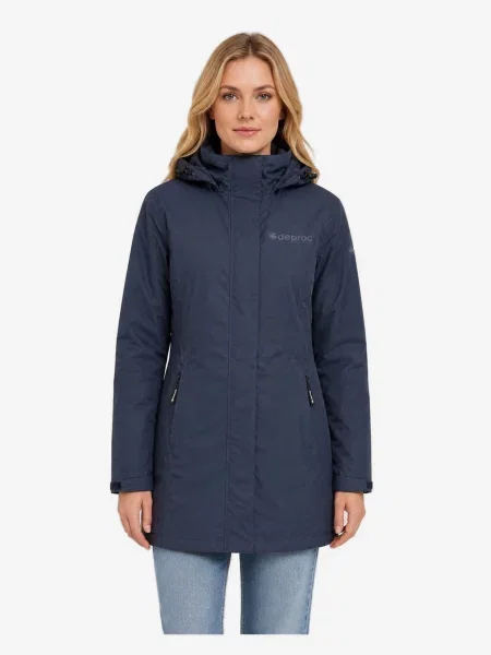 Deproc Zimní bunda Outdoorparka LAVAL LONG Damen Outdoorjacke Regenjacke tmavě modrá