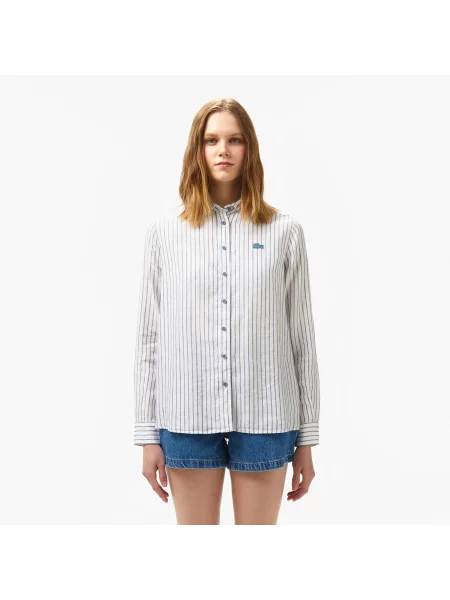 Lacoste сорочка Relaxed Fit блакитна