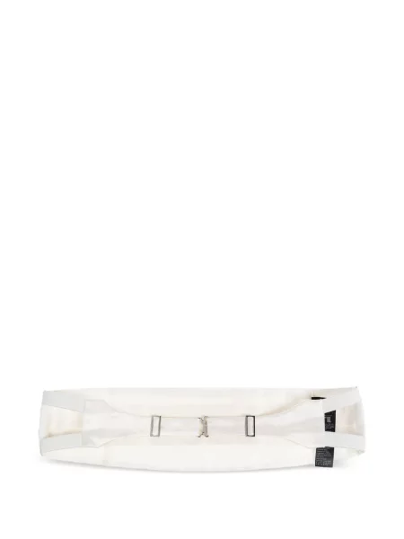 Curea Giorgio Armani din satin plisată alb