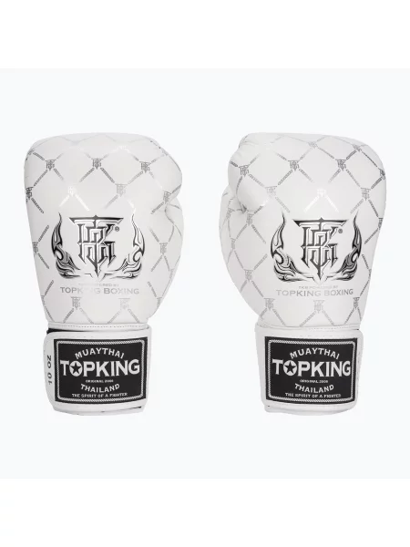 Rękawice bokserskie Top King Boxing Chain white/silver białe