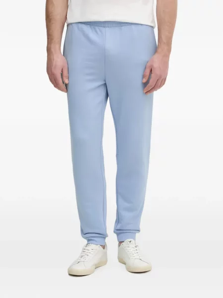 Pantaloni Lacoste alergare cu autograf albastru