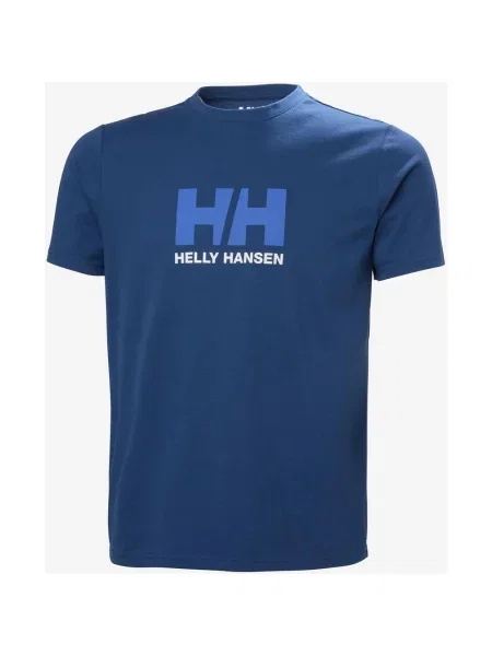 Koszulka z krótkim rękawem Helly Hansen Logo granatowy S niebieska