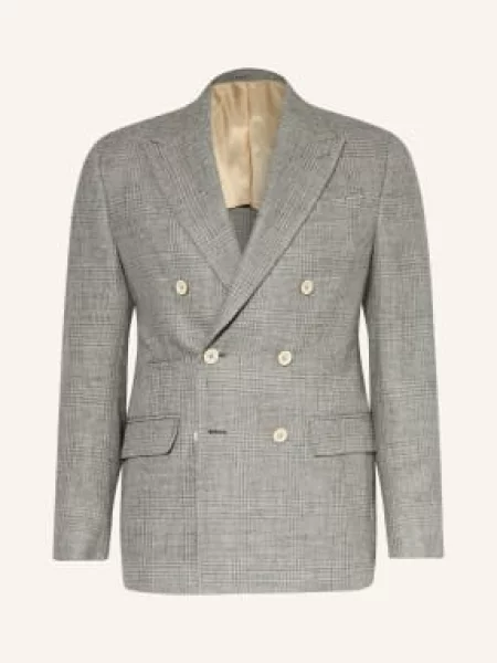 Eleventy Marynarka Extra Slim Fit Z Lnem gruen szara