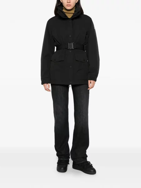 Cu centură geacă Moncler Grenoble negru