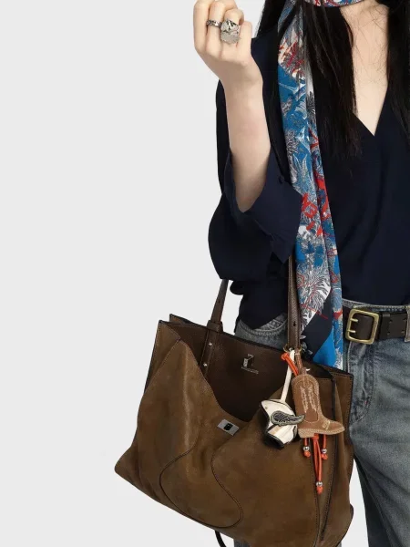 Замшева сумка Zadig&voltaire коричнева
