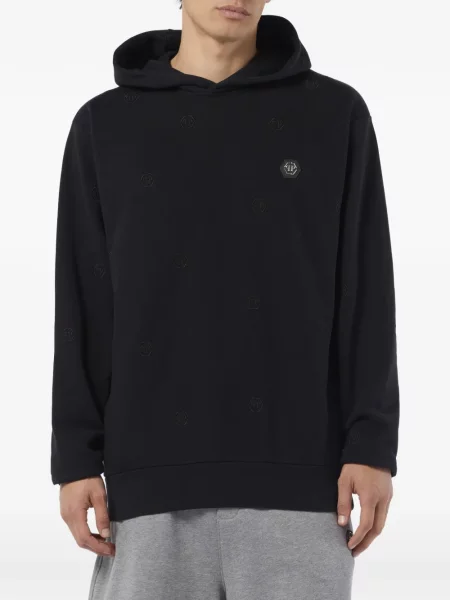 Панталони jogger Philipp Plein бродирани черно