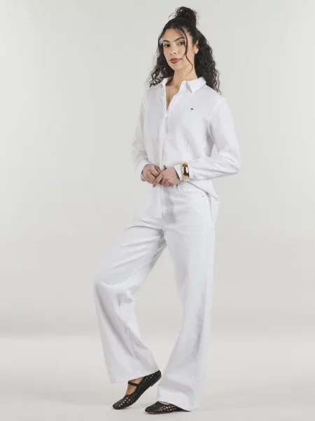 TOMMY HILFIGER Bluză ESS' alb