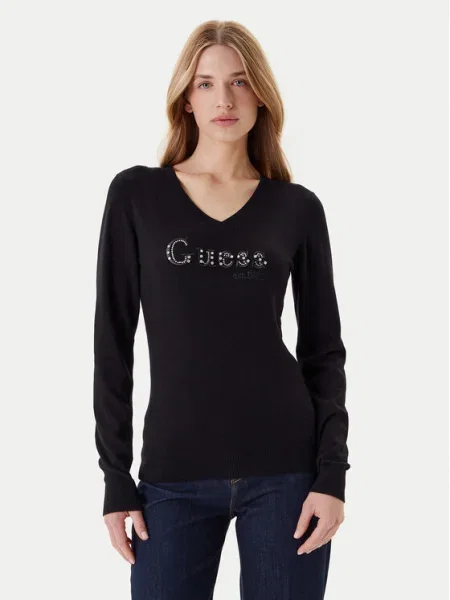 Guess Пуловер черен