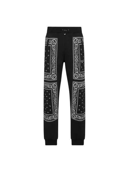 Spodnie Philipp Plein z wzorem paisley czarne