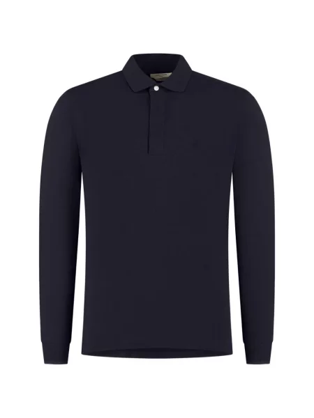 Lung tricou polo Jacob Cohën cu broderie albastru