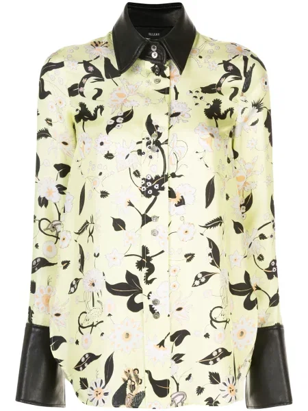 Bluză Ellery cu model floral cu imagine galben